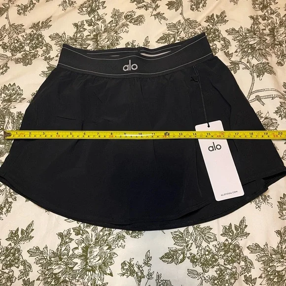 ALO Yoga Match Point Black Tennis Skirt - Picture 7 of 12